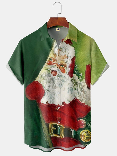 Men's Christmas Funny Graphic Short Sleeve Hawaiian Shirt